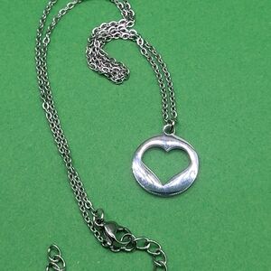 Shape Of My Heart Heart Cutout Disc Necklace by Jewlr